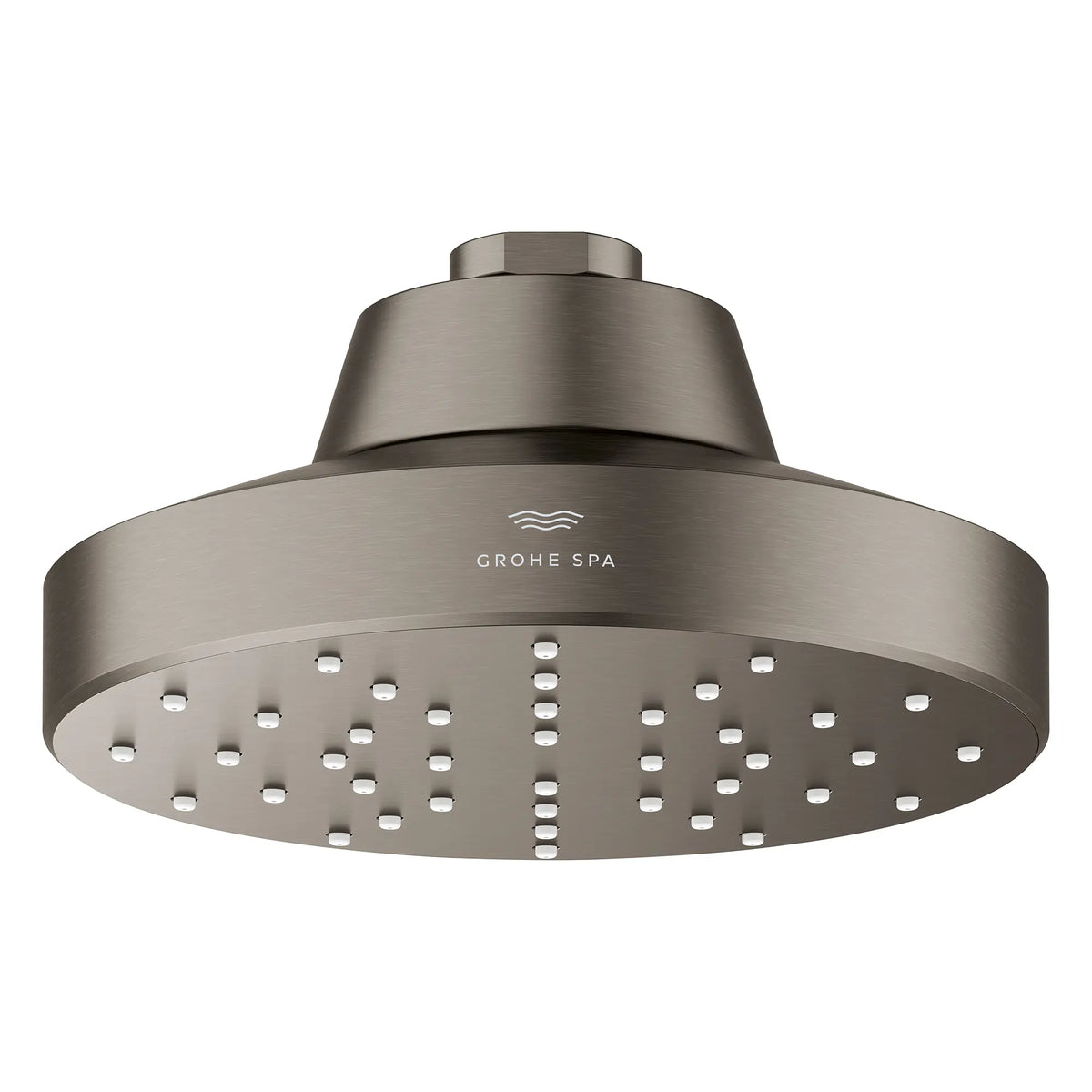 Pomme de douche à un seul jet Rainshower Aqua de 13,97 cm (5½ po) avec AquaBooster 6,6 L/min (1,75 gal/min) // GRAPHITE DUR BROSSÉ // 275800_Aqua_Booster_SiloFront_111518AL00_002_October2025_0_CDNwebp.webp