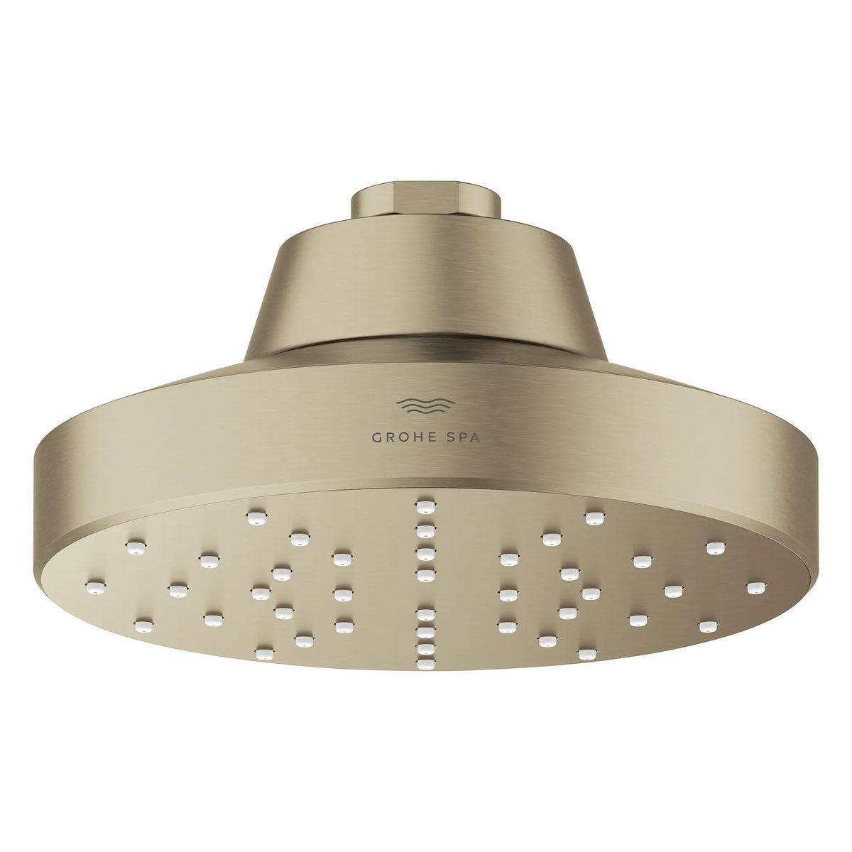 Pomme de douche à un seul jet Rainshower Aqua de 13,97 cm (5½ po) avec AquaBooster 6,6 L/min (1,75 gal/min) // NICKEL BROSSÉ INFINITYFINISH // 275811_Aqua_Booster_SiloFront_111518EN00_002_October2025_0_CDNwebp.webp