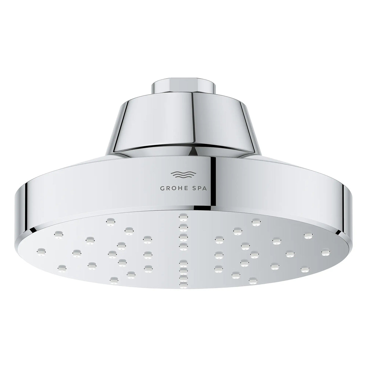 Pomme de douche à un seul jet Rainshower Aqua de 13,97 cm (5½ po) avec AquaBooster 6,6 L/min (1,75 gal/min) // CHROME STARLIGHT GROHE // 275815_Aqua_Booster_SiloFront_1115180000_002_October2025_0_CDNwebp.webp