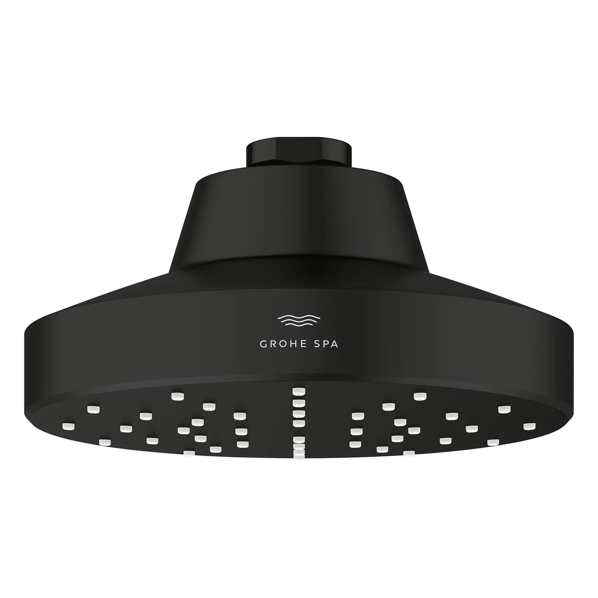 Pomme de douche à un seul jet Rainshower Aqua de 13,97 cm (5½ po) avec AquaBooster 6,6 L/min (1,75 gal/min) // NOIR MAT // 275818_Aqua_Booster_SiloFront_1115182430_001_October2025_0_CDNwebp.webp