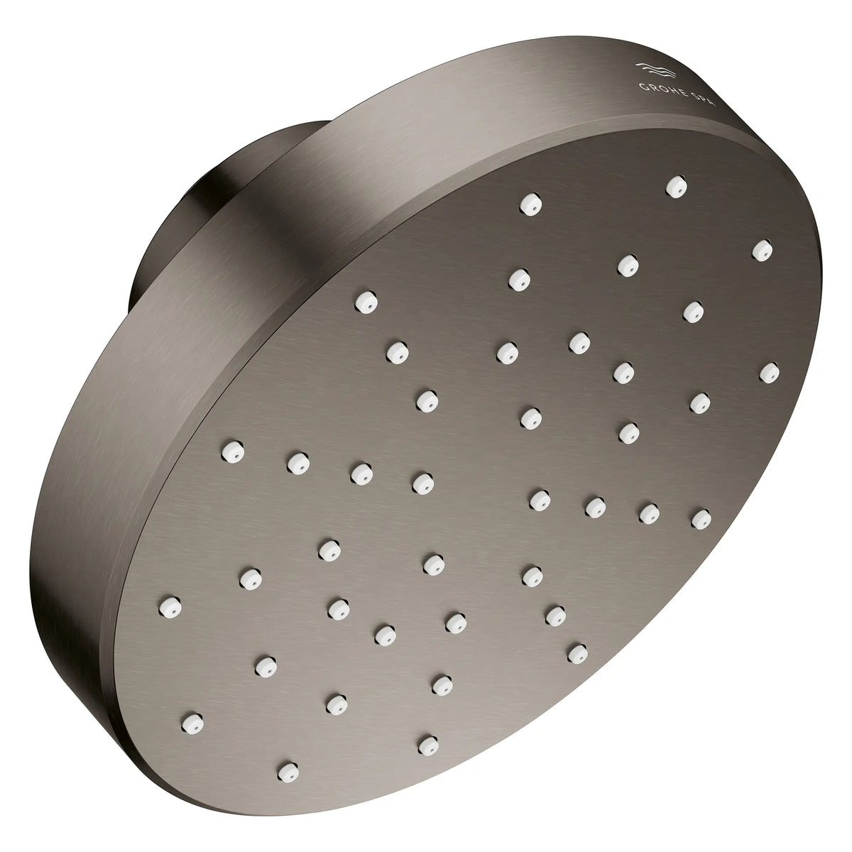 Pomme de douche à un seul jet Rainshower Aqua de 13,97 cm (5½ po) avec AquaBooster 6,6 L/min (1,75 gal/min) // GRAPHITE DUR BROSSÉ // 275825_Aqua_Booster_SiloRight_111518AL00_001_October2025_0_CDNwebp.webp