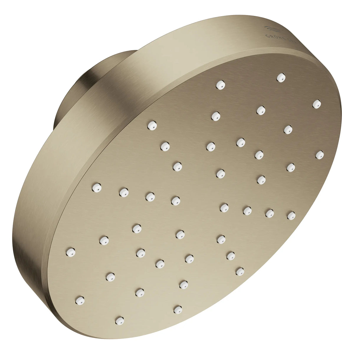 Pomme de douche à un seul jet Rainshower Aqua de 13,97 cm (5½ po) avec AquaBooster 6,6 L/min (1,75 gal/min) // NICKEL BROSSÉ INFINITYFINISH // 275828_Aqua_Booster_SiloRight_111518EN00_001_October2025_0_CDNwebp.webp
