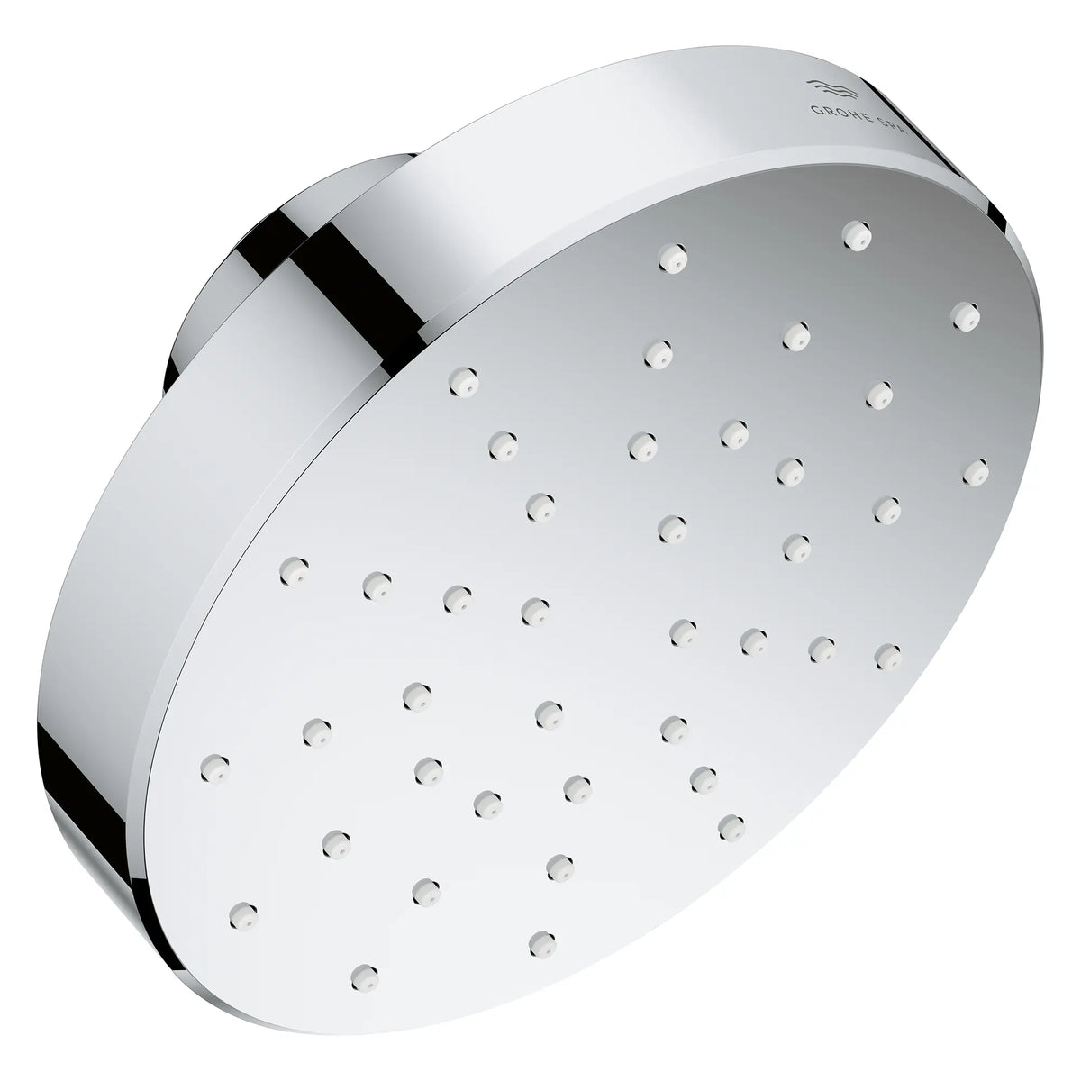 Pomme de douche à un seul jet Rainshower Aqua de 13,97 cm (5½ po) avec AquaBooster 6,6 L/min (1,75 gal/min) // CHROME STARLIGHT GROHE // 275833_Aqua_Booster_SiloRight_1115180000_001_October2025_0_CDNwebp.webp
