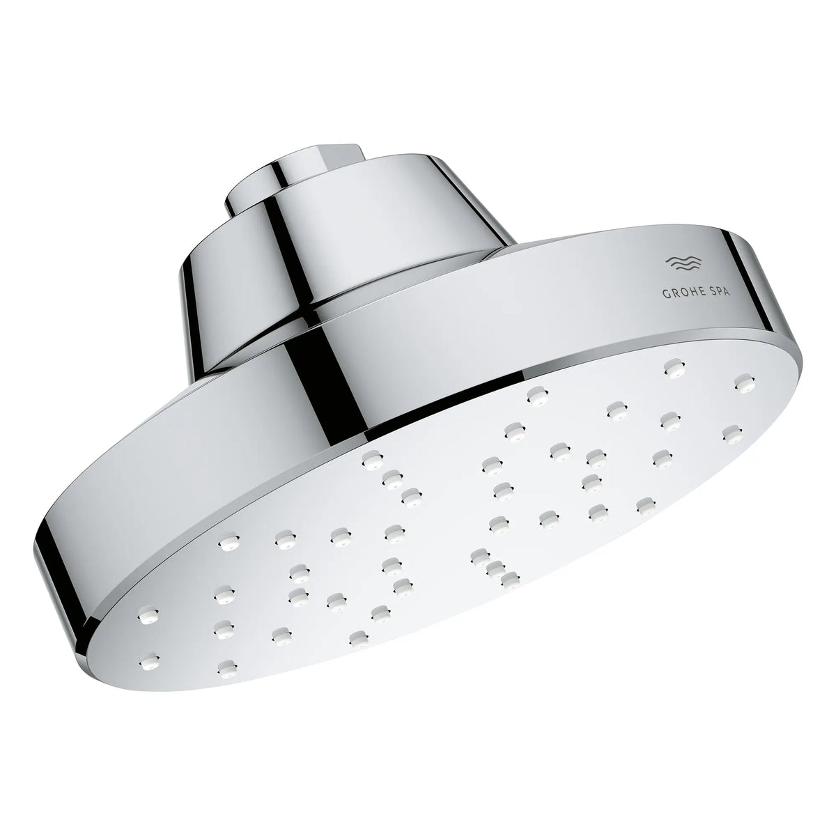 Pomme de douche à un seul jet Rainshower Aqua de 13,97 cm (5½ po) avec AquaBooster 6,6 L/min (1,75 gal/min) // CHROME STARLIGHT GROHE // 275834_Aqua_Booster_SiloRight_1115180000_002_October2025_0_CDNwebp.webp