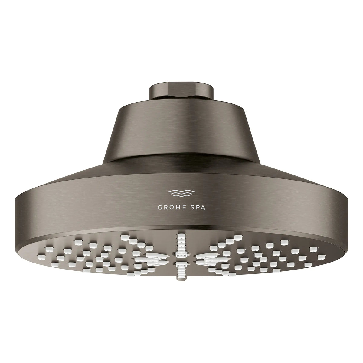 Pomme de douche à jets multiples Rainshower Aqua 140 de 13,97 cm (5½ po) avec AquaBooster 6,6 L/min (1,75 gal/min) // GRAPHITE DUR BROSSÉ // 275854_Aqua_Booster_SiloFront_111611AL00_001_October2025_0_CDNwebp.webp