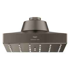 [111668AL00] Rainshower Aqua Mono Spray 5 1/2" Square Showerhead with Aqua Booster 2.5 GPM (9.5 L/min) - Brushed Hard Graphite