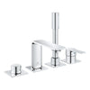 [19316001] Allure 4-Hole Single-Handle Deck Mount Roman Tub Faucet with 1.75 GPM (6.6 L/min) Hand Shower - GROHE StarLight Chrome