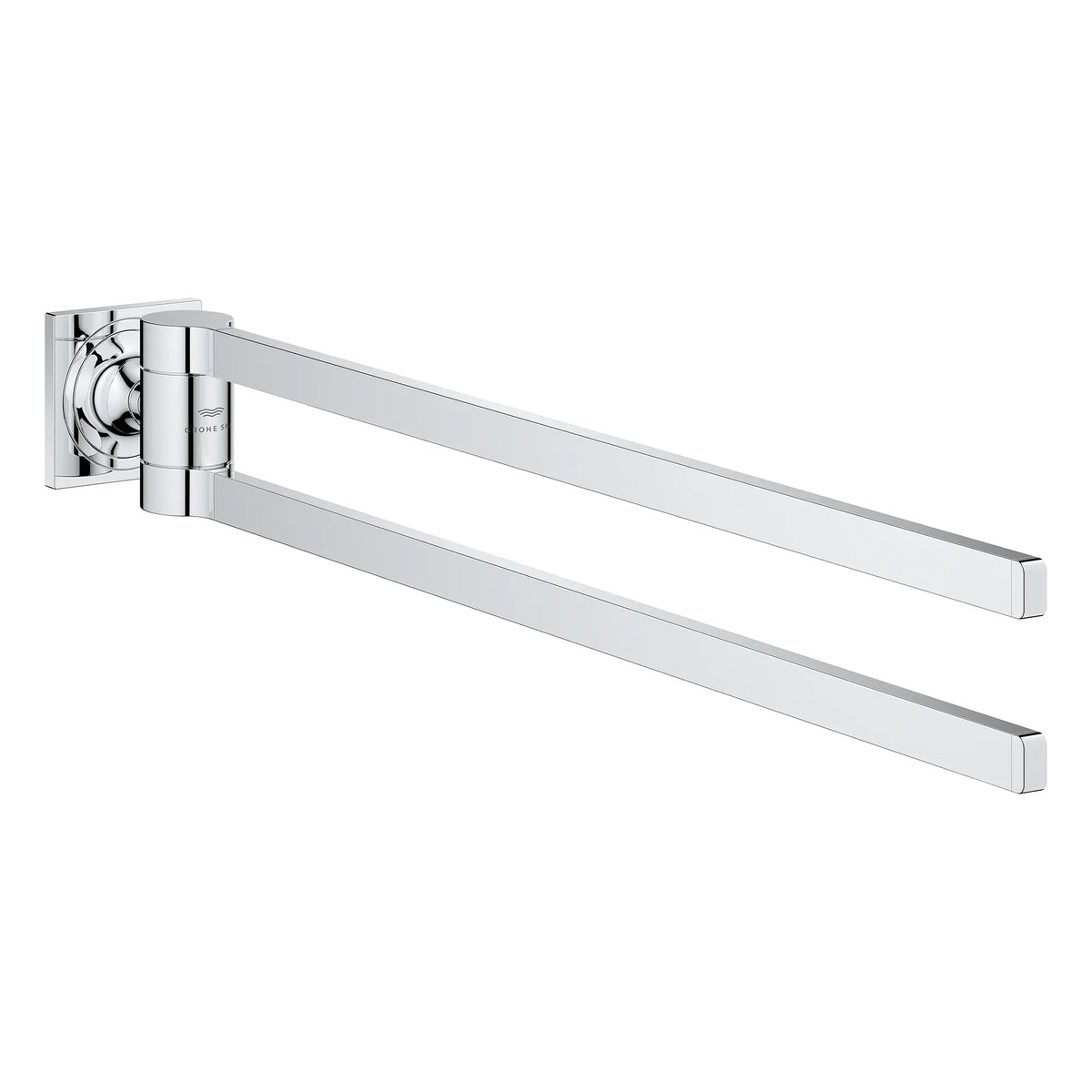 Porte-serviettes double de 24 po // CHROME STARLIGHT GROHE // 276101_Allure_Silo-SpecSheet_40342001_0001_Feb2023_0_CDNwebp_eb65a0c4-546c-470c-b089-6a200459d8af.webp