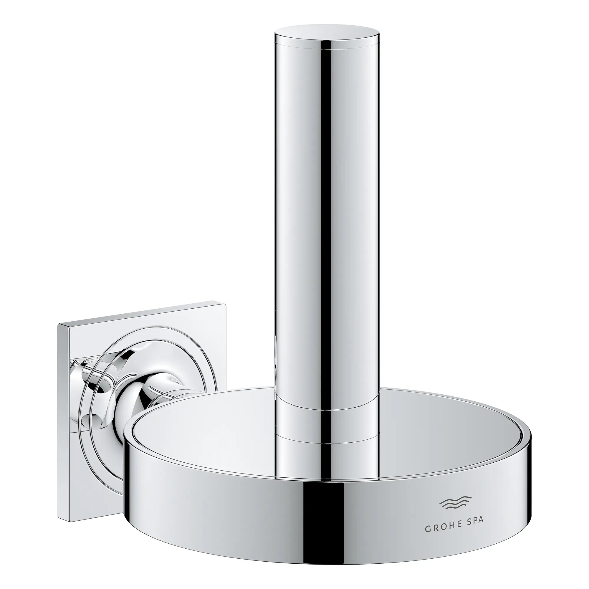 Support pour réserve de papier hygiénique // CHROME STARLIGHT GROHE // 276103_Allure_Silo-SpecSheet_40956001_0001_Feb2023_0_CDNwebp.webp