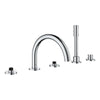 [25274000] Atrio 5-Hole 2-Handle Deck Mount Roman Tub Faucet without Handles with 1.75 GPM Hand Shower - Brushed Nickel InfinityFinish