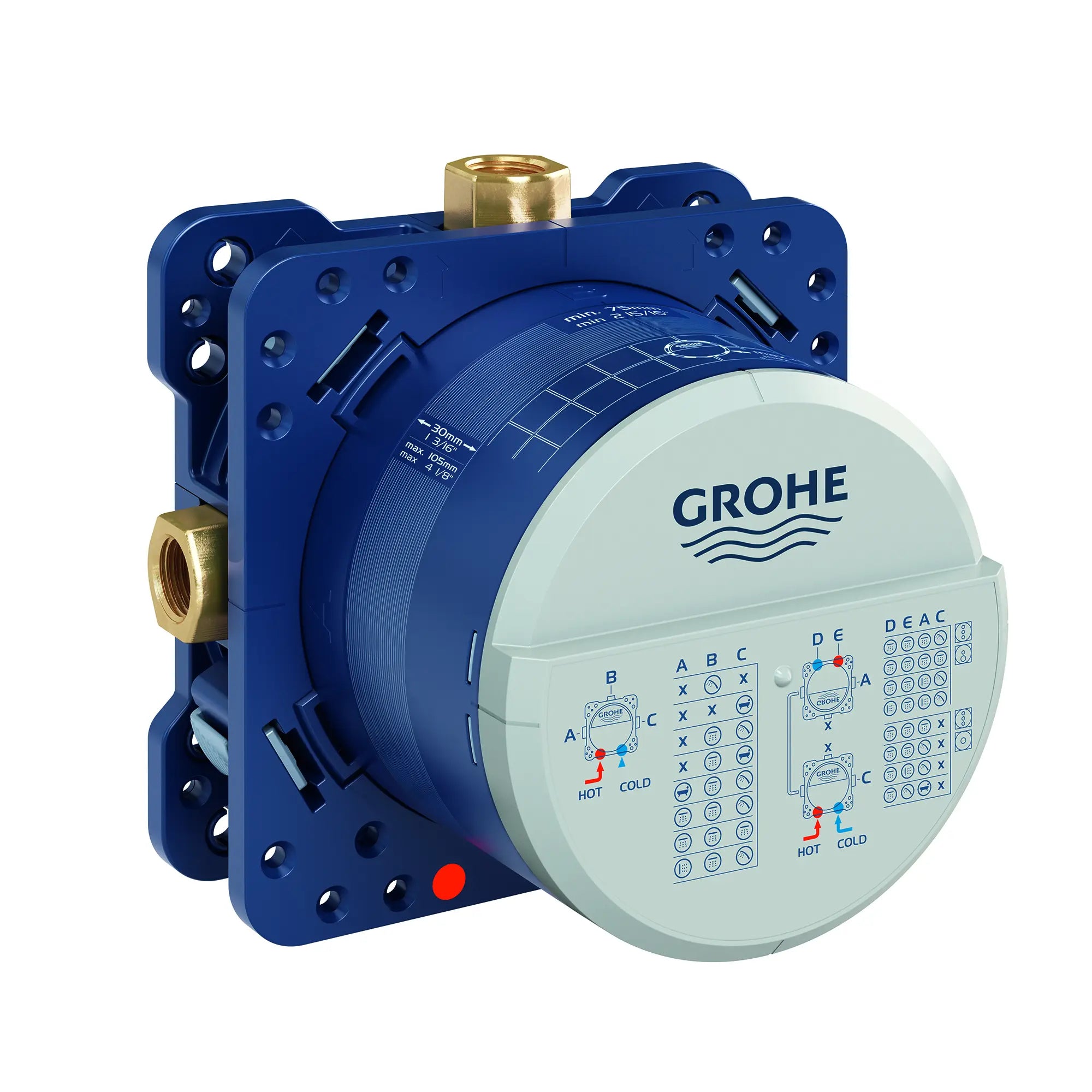 GrohTherm Rapido SmartBox 35 601 000 168 Corps d'encastrement universel // SANS FINI // 276163_35601000_Silo-SpecSheet_0_CDNwebp.webp