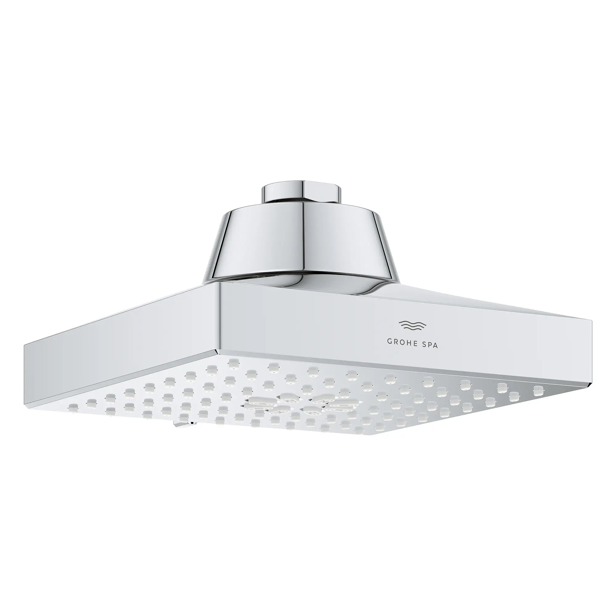 Pomme de douche carrée à jets multiples Rainshower Aqua de 13,97 cm (5½ po) avec AquaBooster 6,6 L/min (1,75 gal/min) // CHROME STARLIGHT GROHE // 277019_Aqua_Booster_SiloOther_1116730000_0002_October2025_0_CDNwebp.webp