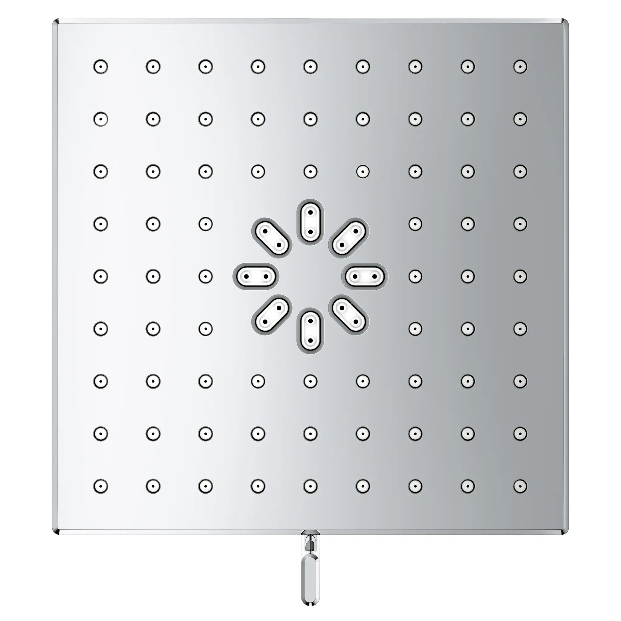 Pomme de douche carrée à jets multiples Rainshower Aqua de 13,97 cm (5½ po) avec AquaBooster 6,6 L/min (1,75 gal/min) // CHROME STARLIGHT GROHE // 277021_Aqua_Booster_SiloOther_1116730000_0001_October2025_0_CDNwebp.webp
