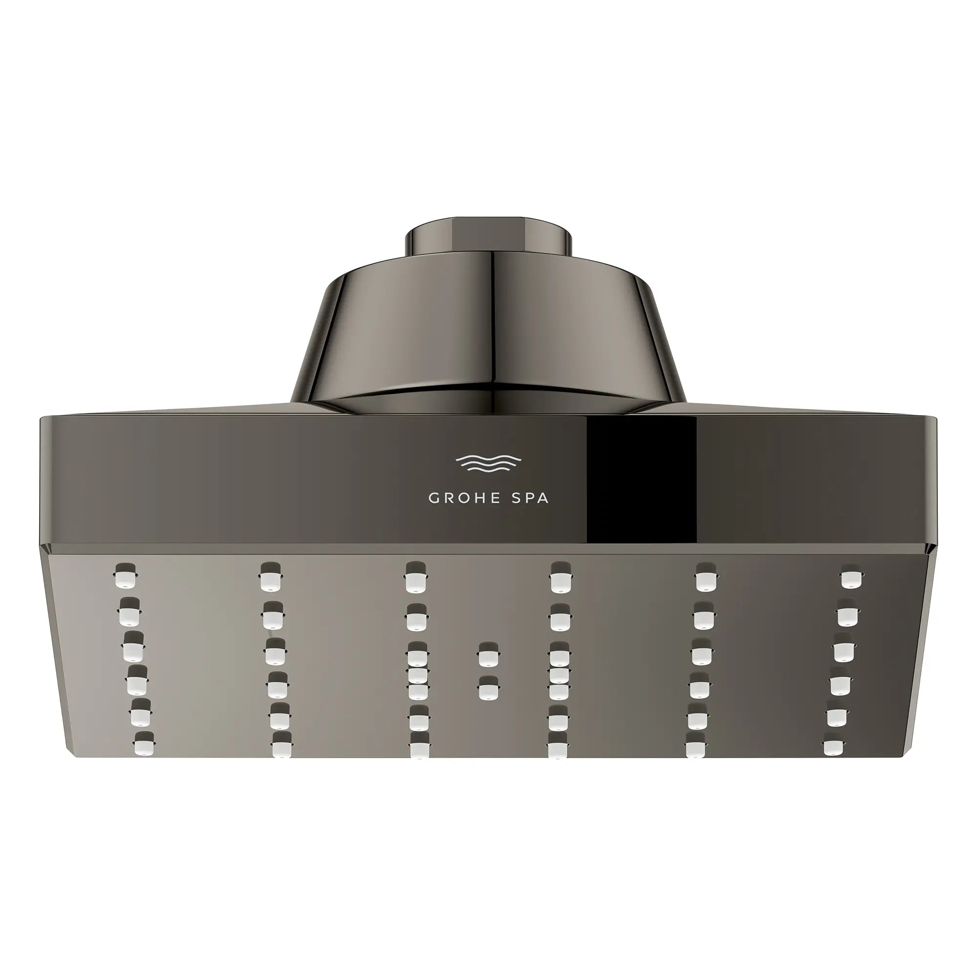 Pomme de douche carrée à un seul jet Rainshower Aqua de 13,97 cm (5½ po) avec AquaBooster 9,5 L/min (2,5 gal/min) // GRAPHITE DUR // 277704_Aqua_Booster_SiloFront_111668A000_0002_October2025_0_CDNwebp.webp