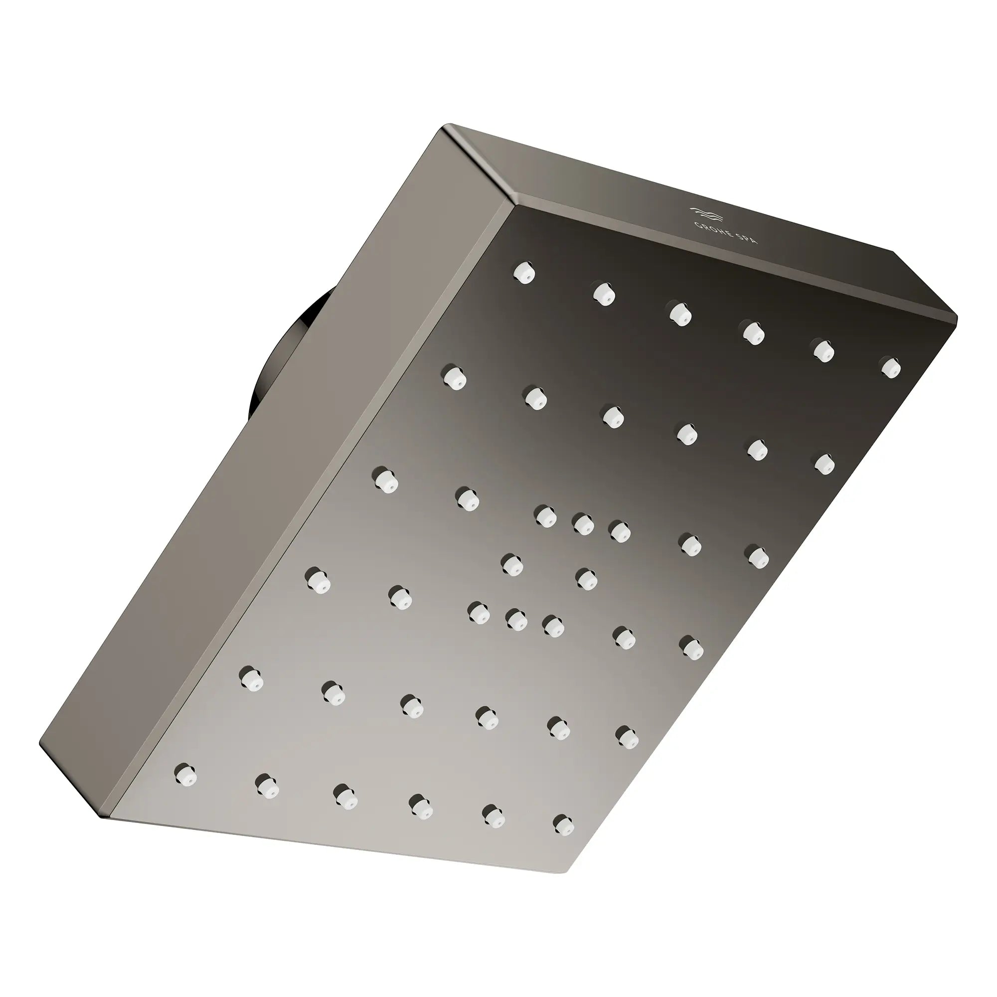 Pomme de douche carrée à un seul jet Rainshower Aqua de 13,97 cm (5½ po) avec AquaBooster 9,5 L/min (2,5 gal/min) // GRAPHITE DUR // 277705_Aqua_Booster_SiloRight_111668A000_0001_October2025_0_CDNwebp.webp