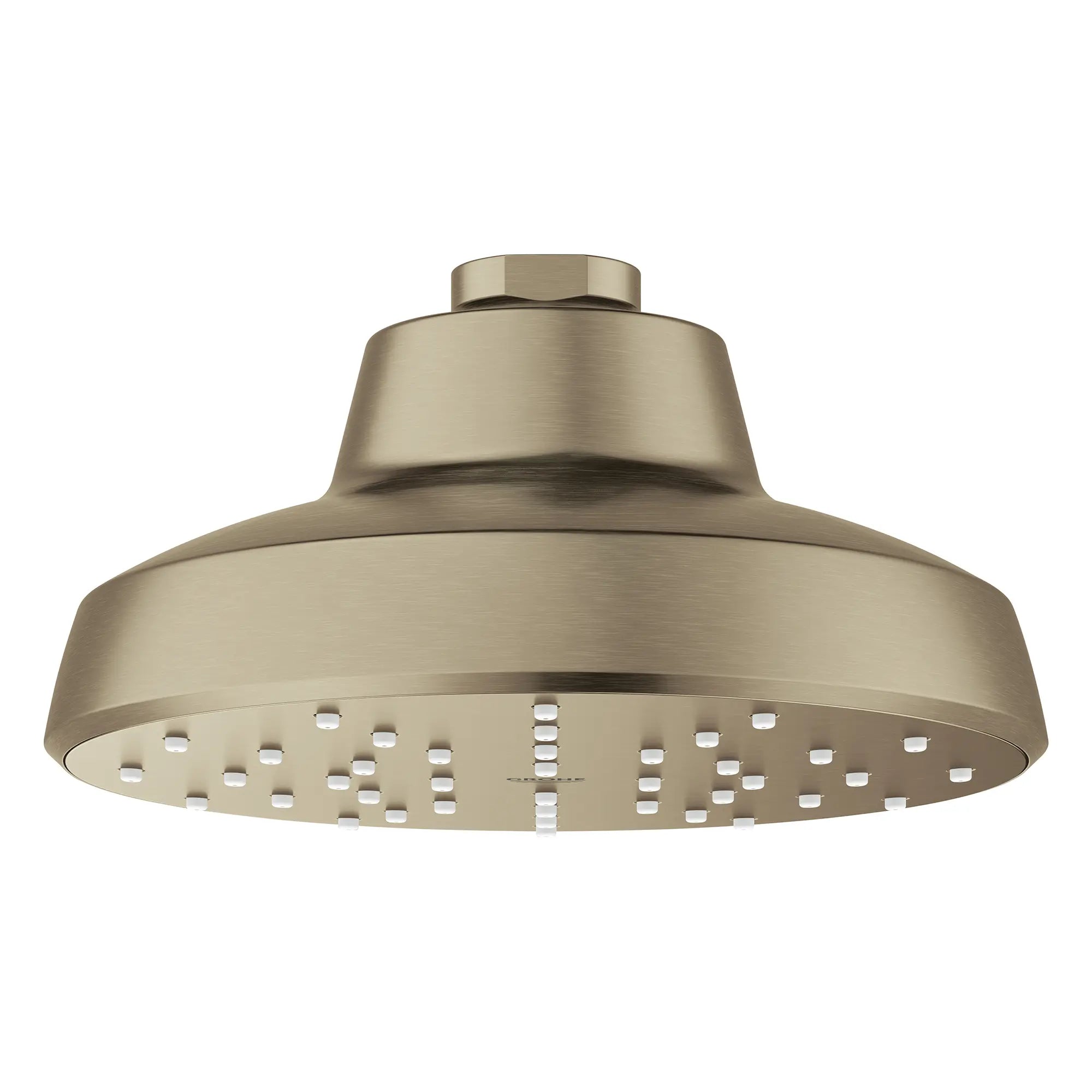 Pomme de douche ronde Tempesta 140 à un seul jet avec Aquabooster, 6,6 L/min (1,75 gal/min) // NICKEL BROSSÉ INFINITYFINISH // 277780_Aqua_Booster_SiloFront_111727EN00_0001_October2025_0_CDNwebp.webp