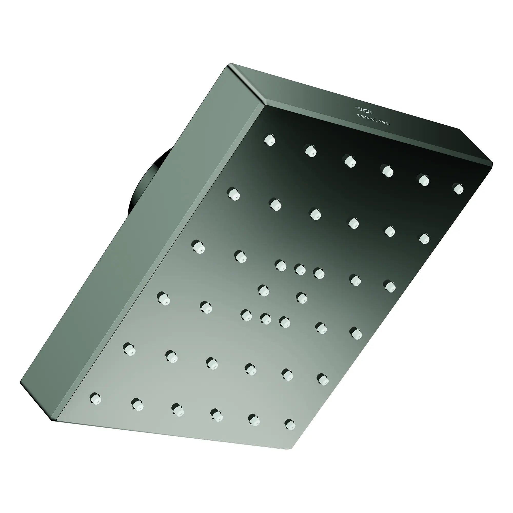 Pomme de douche carrée à un seul jet Rainshower Aqua de 13,97 cm (5½ po) avec AquaBooster 9,5 L/min (2,5 gal/min) // GRAPHITE DUR // 277852_Aqua_Booster_SiloRight_111668A000_0001_October2025_0_CDNwebp.webp
