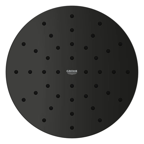 Pomme de douche carrée Euphoria 140 à un seul jet avec Aquabooster, 6,6 L/min (1,75 gal/min) - Noir mat