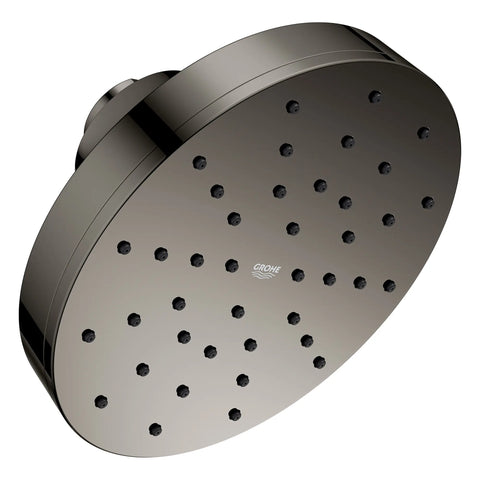 Pomme de douche carrée Euphoria 140 à un seul jet avec Aquabooster, 6,6 L/min (1,75 gal/min) - Graphite dur