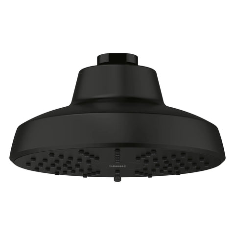 Pomme de douche ronde Tempesta 140 à jets multiples avec Aquabooster, 6,6 L/min (1,75 gal/min) - Noir mat