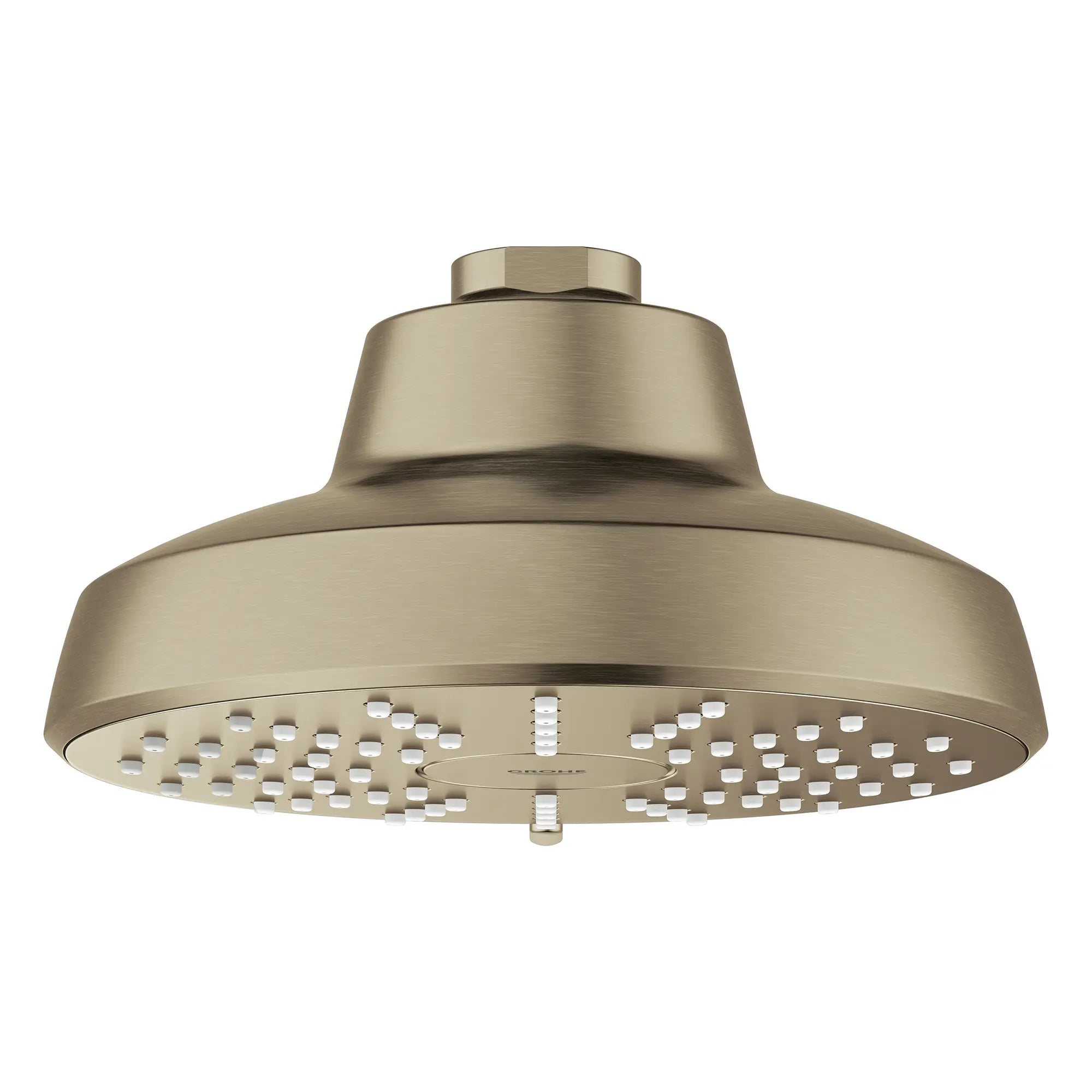 Pomme de douche ronde Tempesta 140 à jets multiples avec Aquabooster, 6,6 L/min (1,75 gal/min) // NICKEL BROSSÉ INFINITYFINISH // 278223_Aqua_Booster_SiloFront_111746EN00_0001_October2025_0_CDNwebp.webp