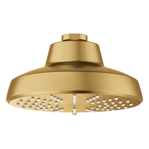 Pomme de douche ronde Tempesta 140 à jets multiples avec Aquabooster, 6,6 L/min (1,75 gal/min) - Aube fraîche brossé