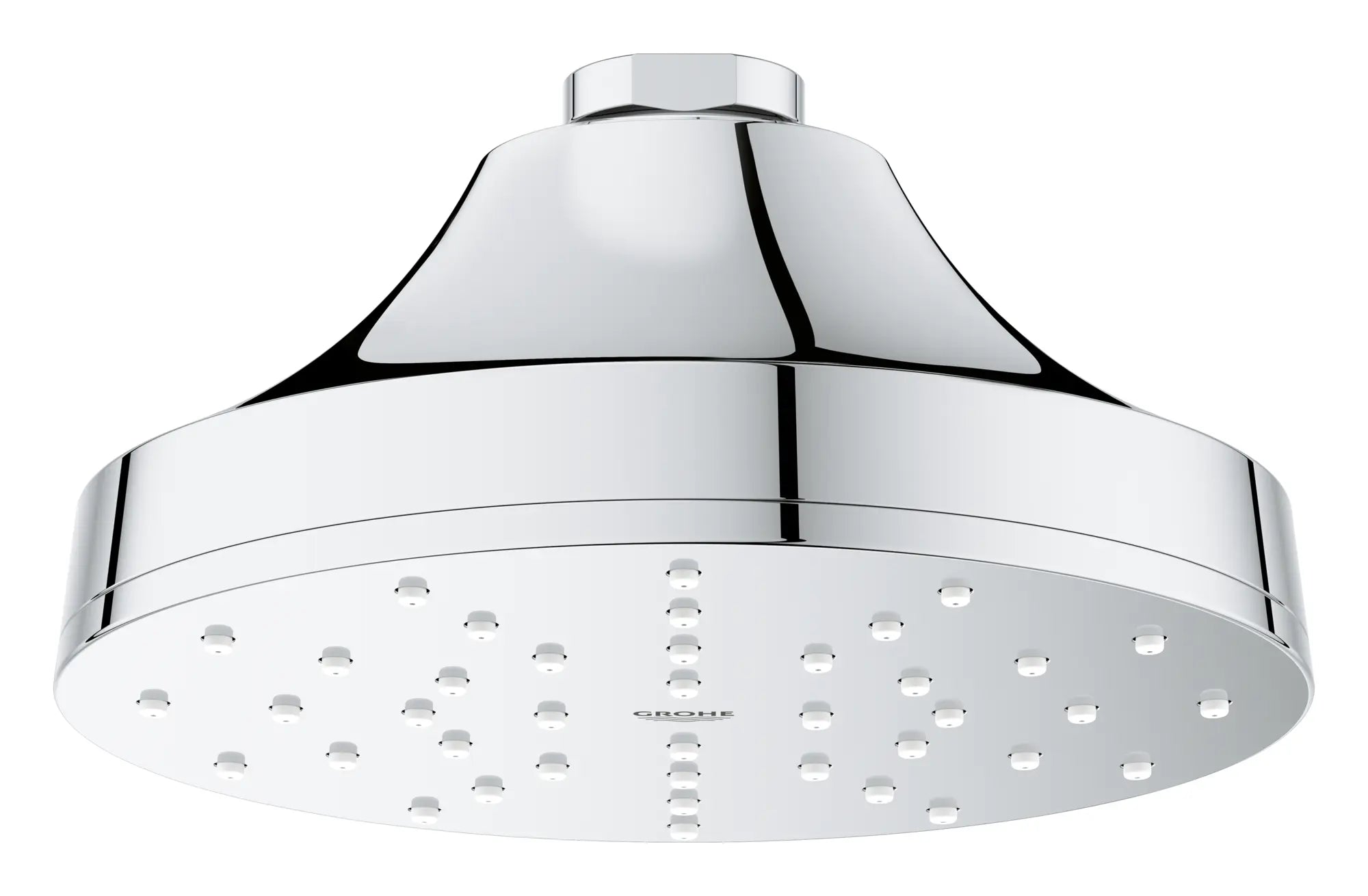 Pomme de douche carrée Euphoria 140 à un seul jet avec Aquabooster, 6,6 L/min (1,75 gal/min) // CHROME STARLIGHT GROHE // 278245_Aqua_Booster_Silo-SpecSheet_1117140000_0002_October2025_0_CDNwebp.webp