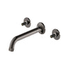 [106216A000] Listra Wall Mount Widespread Bathroom Faucet, 1.2gpm (4.5L/min) - Brushed Cool Sunrise