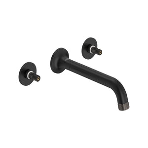 [1062162430] Listra Wall Mount Widespread Bathroom Faucet, 1.2gpm (4.5L/min) - Brushed Cool Sunrise