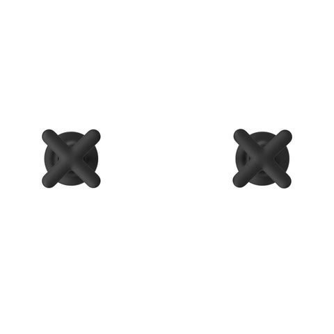 Listra Cross Handles for Bathroom Sink Faucet (Pair) - Matte Black