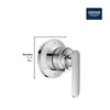 [106179A000] Listra 2-Way Diverter Trim - Hard Graphite