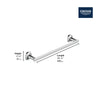 [1062460000] Listra 18" Towel Bar - GROHE StarLight Chrome