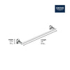 [106253GN00] Listra 24" Towel Bar - Brushed Cool Sunrise