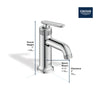[106215A000] Listra Single Hole Single-Handle S-Size Bathroom Faucet, 1.2 gpm (4.5L/min) - Hard Graphite