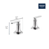 [1062570000] Listra Lever Handles for Bathroom Sink Faucet (Pair) - GROHE StarLight Chrome