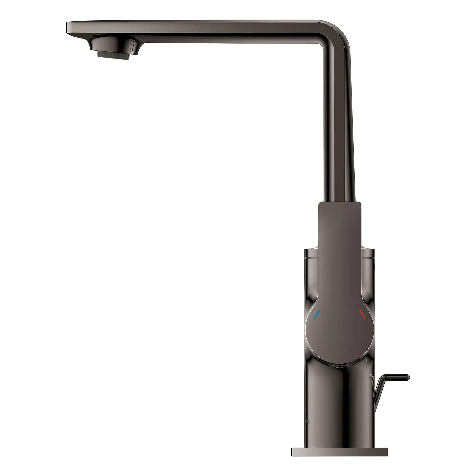 Grand robinet monotrou pour salle de bain, à poignée simple, 4,5 L/min (1,2 gpm) // HARD GRAPHITE // 281507_Allure_SiloSide_23858A01_0001_Feb2026_0_CDNwebp.webp
