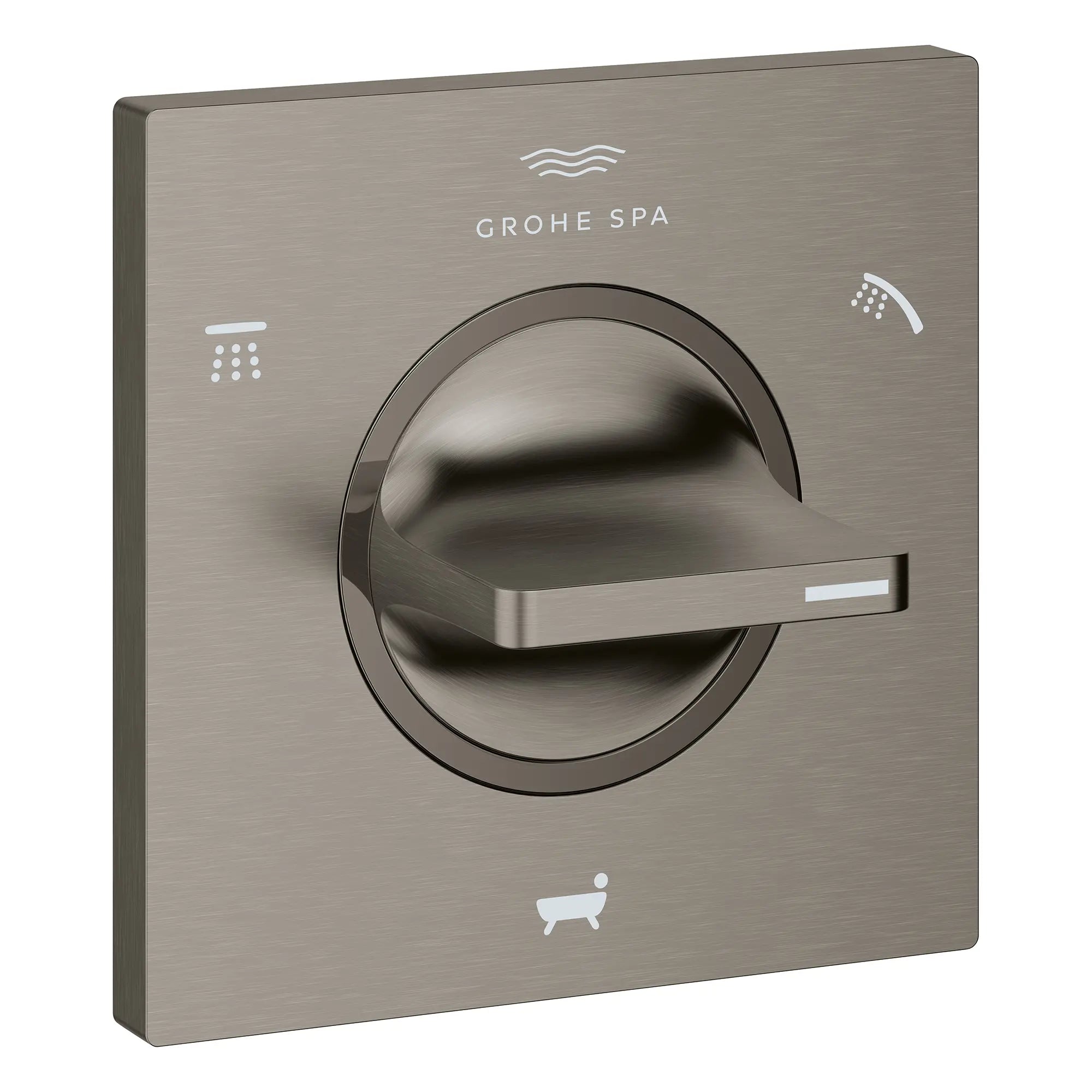 Garniture de robinet avec inverseur à 3 voies // BRUSHED HARD GRAPHITE // 281607_Allure_SiloRight_19591AL1_0001_Feb2026_0_CDNwebp.webp