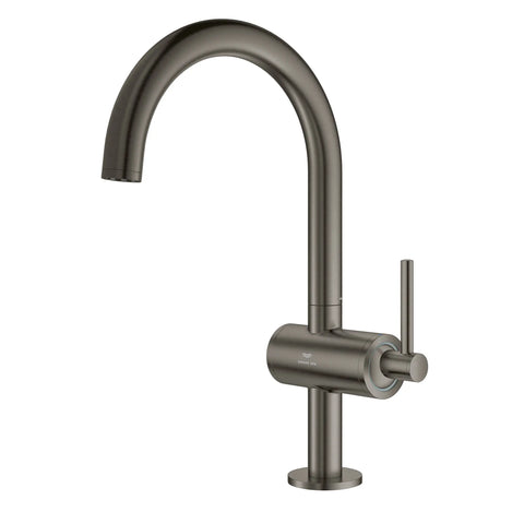 Grand robinet monotrou pour salle de bain, à poignée simple, 4,5 L/min (1,2 gpm) - Brushed Hard Graphite