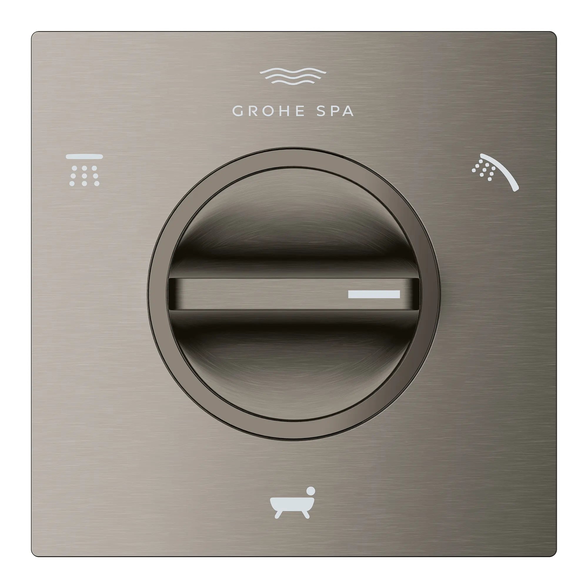 Garniture de robinet avec inverseur à 3 voies // BRUSHED HARD GRAPHITE // 281623_Allure_SiloFront_19591AL1_0001_Feb2026_0_CDNwebp.webp