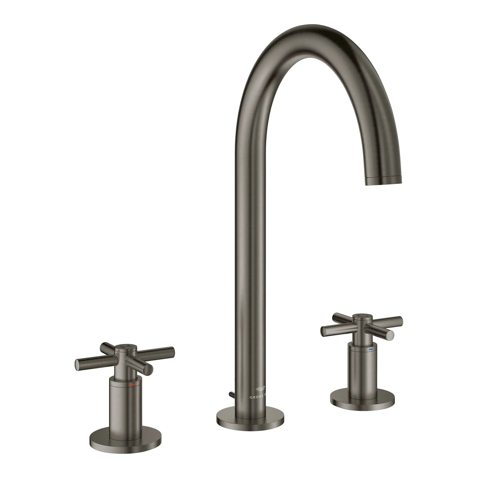 Robinet Moyen pour salle de bain, 8 po, 2 poignées, 4,5 L/min (1,2 gpm) // BRUSHED HARD GRAPHITE // 281630_Atrio_SiloRight_20659AL0_0001_Feb2026_0_CDNwebp.webp