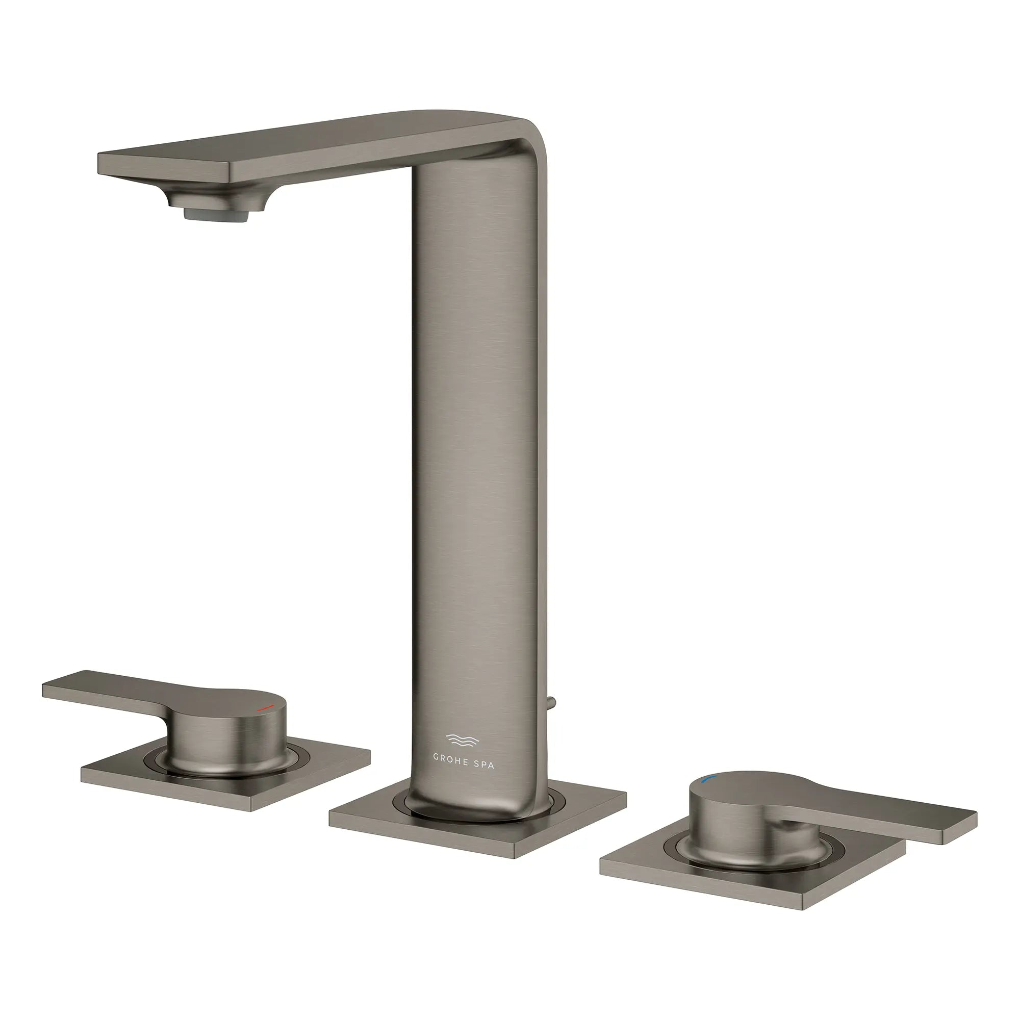 Robinet moyen de salle de bain, 8 po, à deux poignées, 4,5 L/min (1,2 gpm) // BRUSHED HARD GRAPHITE // 281639_Allure_SiloLeft_20584AL1_0001_Feb2026_0_CDNwebp.webp