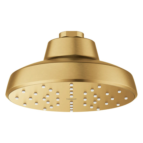 Pomme de douche ronde Tempesta 140 à un seul jet avec Aquabooster, 6,6 L/min (1,75 gal/min) - Aube fraîche brossé