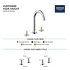 [1062212430] Listra Deck Mount Widespread Bathroom Faucet, 1.2gpm (4.5L/min) - Matte Black