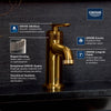 [106215A000] Listra Single Hole Single-Handle S-Size Bathroom Faucet, 1.2 gpm (4.5L/min) - Hard Graphite