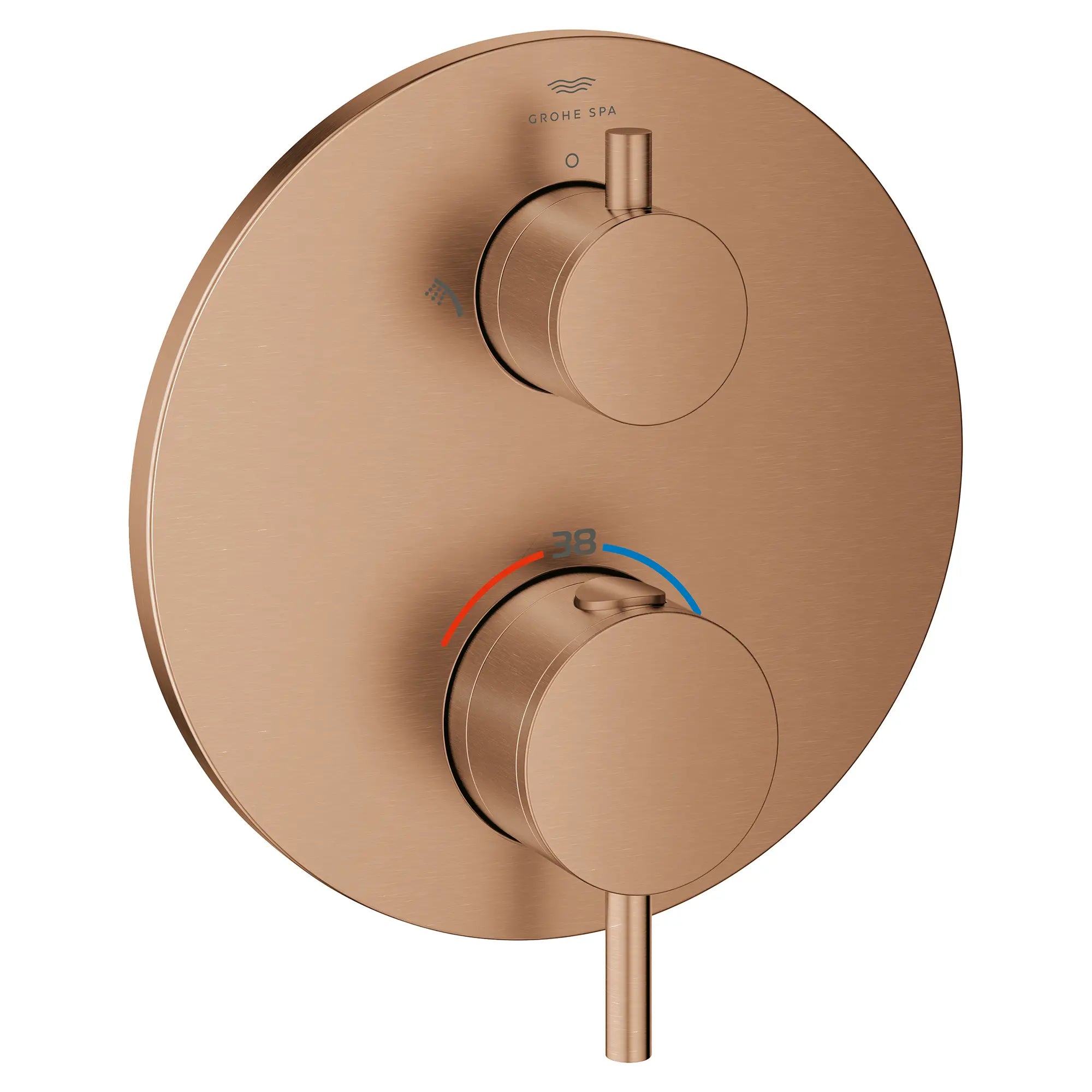 Garniture de robinet thermostatique à fonction simple, 2 poignées // BRUSHED WARM SUNSET // 282196_Atrio_SiloRight_24360DL0_0001_March2026_0_CDNwebp.webp