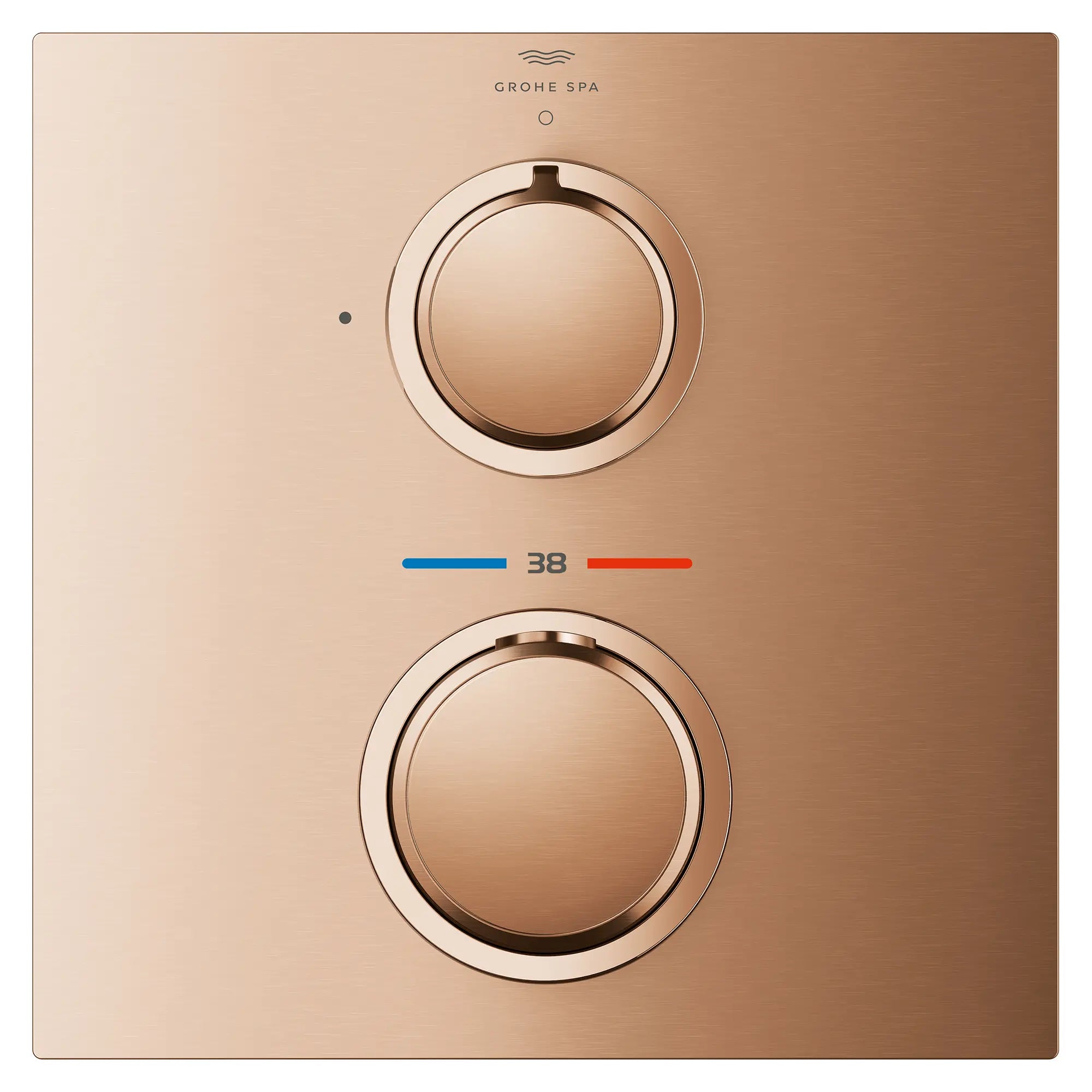 Garniture de robinet thermostatique à 2 poignées à fonction simple // BRUSHED WARM SUNSET // 282201_Allure_SiloFront_29177DL1_0001_March2026_0_CDNwebp.webp