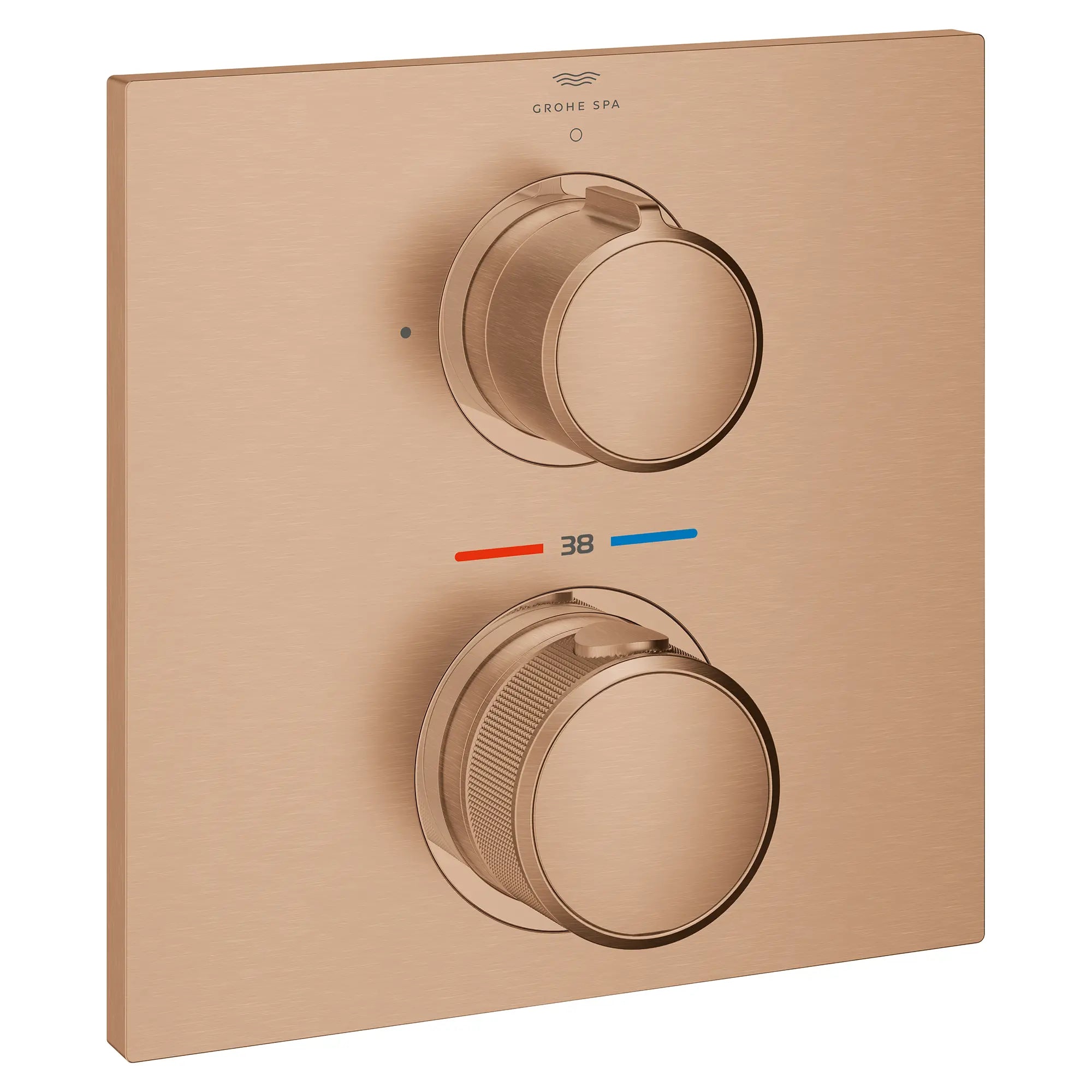 Garniture de robinet thermostatique à 2 poignées à fonction simple // BRUSHED WARM SUNSET // 282209_Allure_SiloRight_29177DL1_0001_March2026_0_CDNwebp.webp