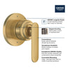 [1061790000] Listra 2-Way Diverter Trim - GROHE StarLight Chrome