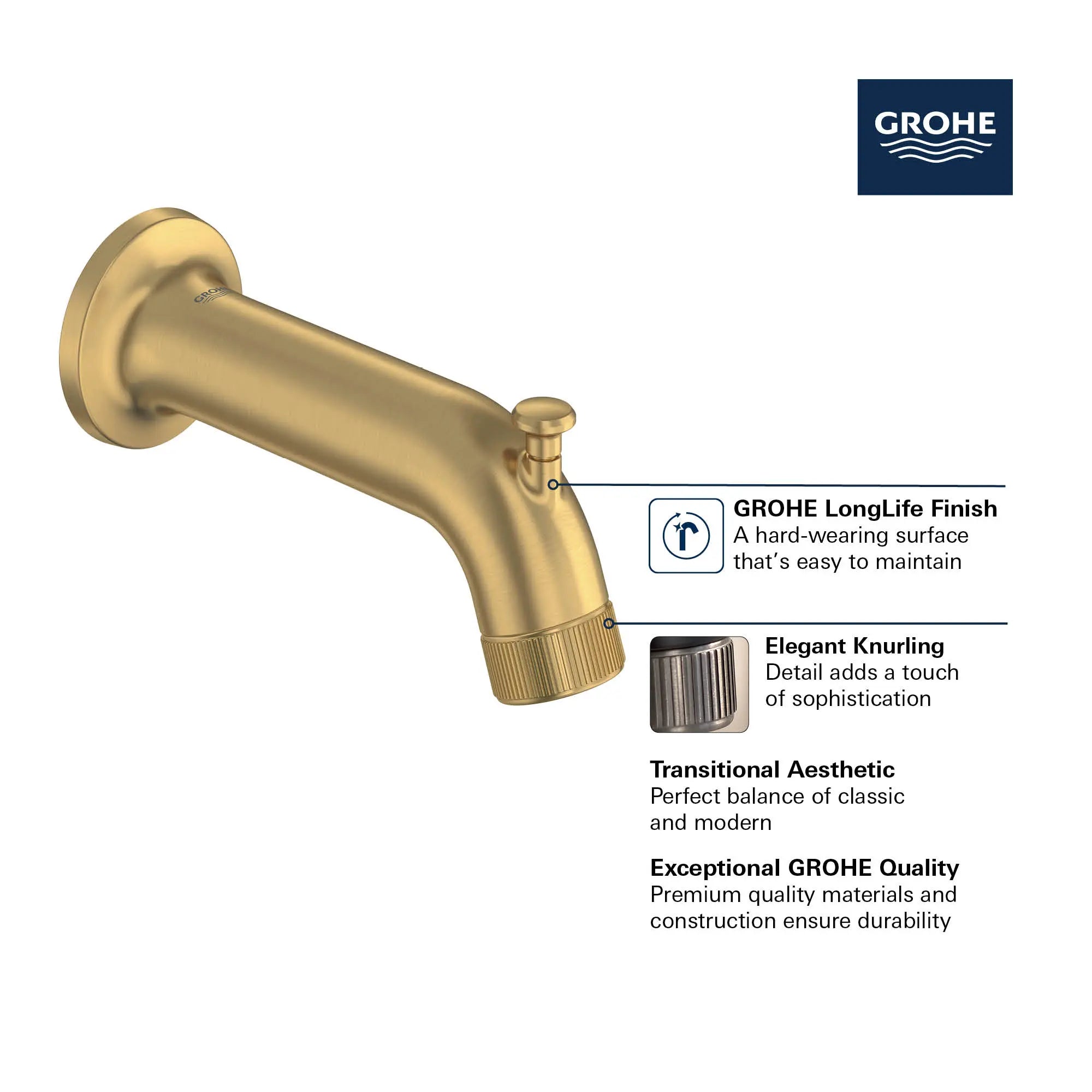 Bec de baignoire Listra avec inverseur // NICKEL BROSSÉ INFINITYFINISH // 282327_Listra_Infographic_1062060_0001_MAR2026_0_CDNwebp.webp