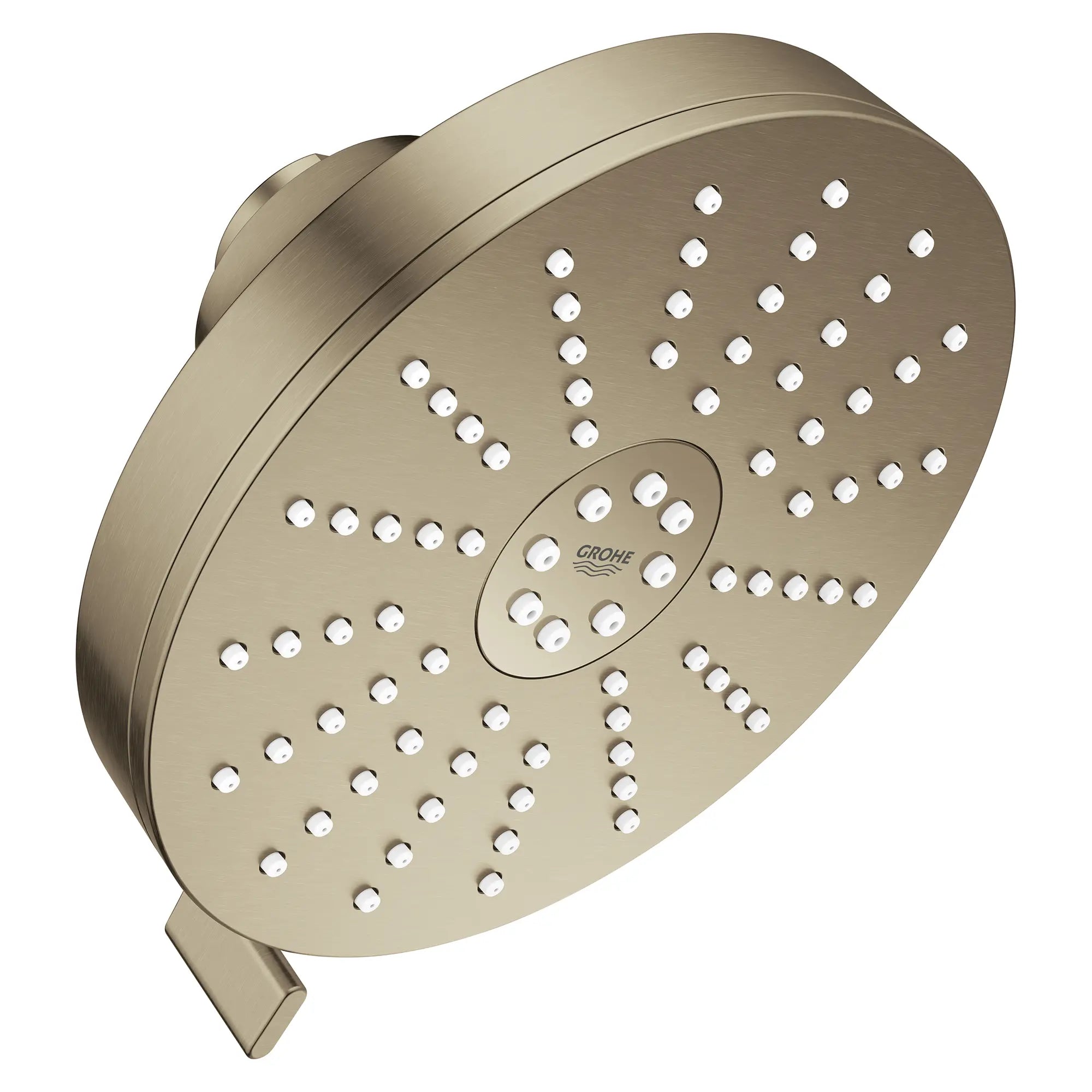 Pomme de douche ronde Euphoria 140 à un seul jet avec Aquabooster, 6,6 L/min (1,75 gal/min) // NICKEL BROSSÉ INFINITYFINISH // 282522_Aquabooster_SiloRight_111716EN00_0001_April2026_0_CDNwebp.webp
